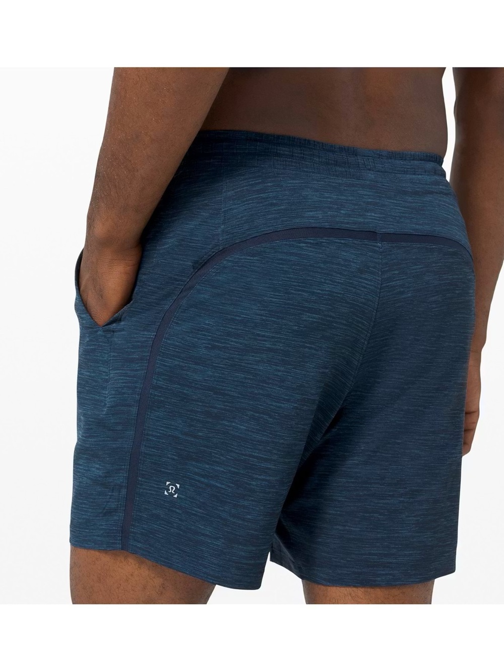 lululemon athletica Men's pace breaker lined Heathered iron blue Athletic Shorts